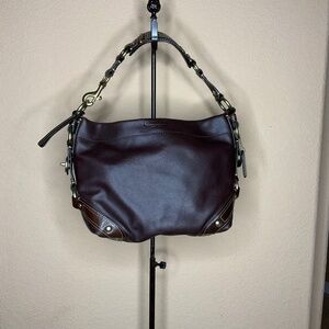 Coach Legacy Leather Hobo Shoulder Bag Style 10615 Mahogany Brown Brass Hardware